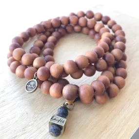 108 Beaded Aromatic Sandalwood Mala w/ LavHā charm