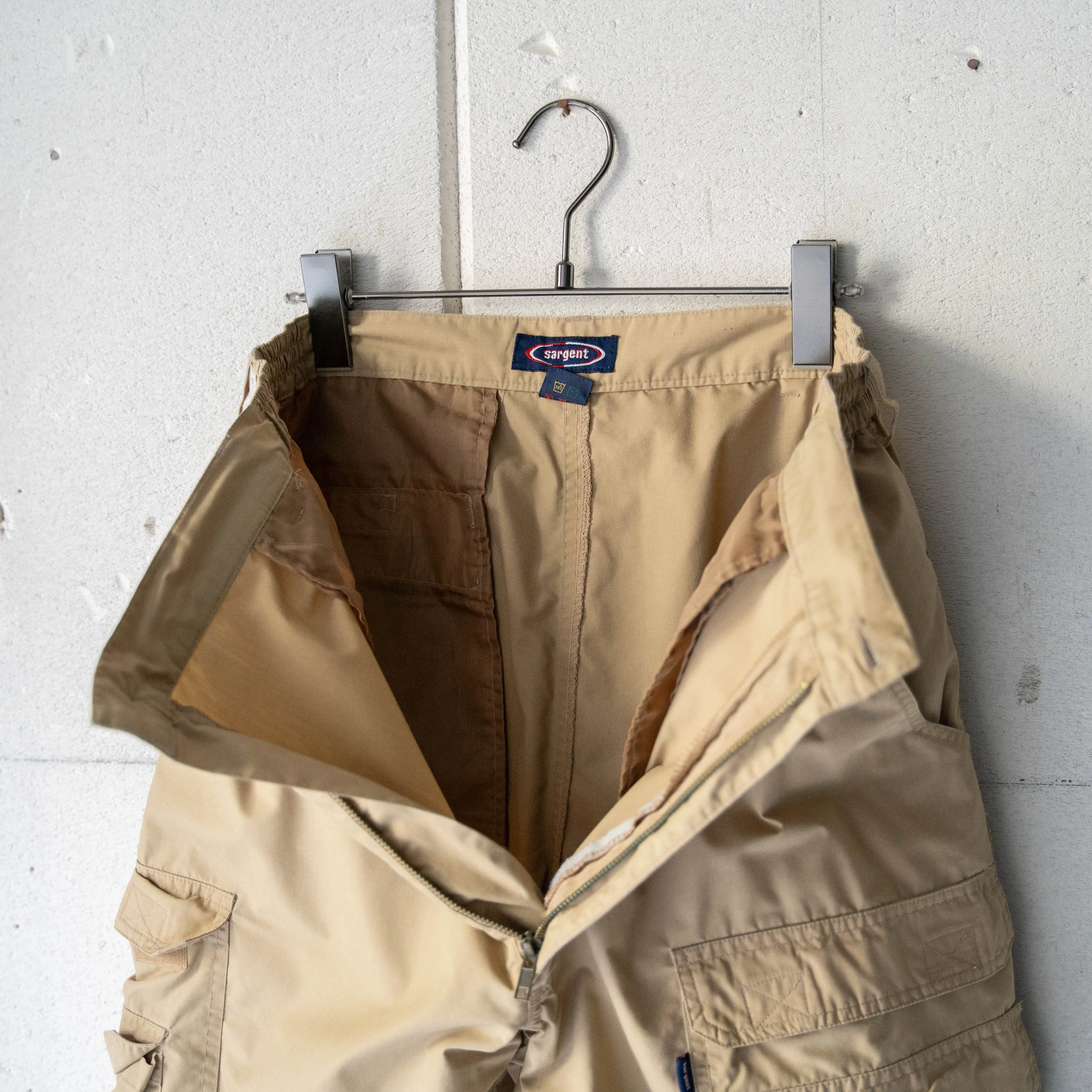 1990s asymmetry design detachable cargo pants