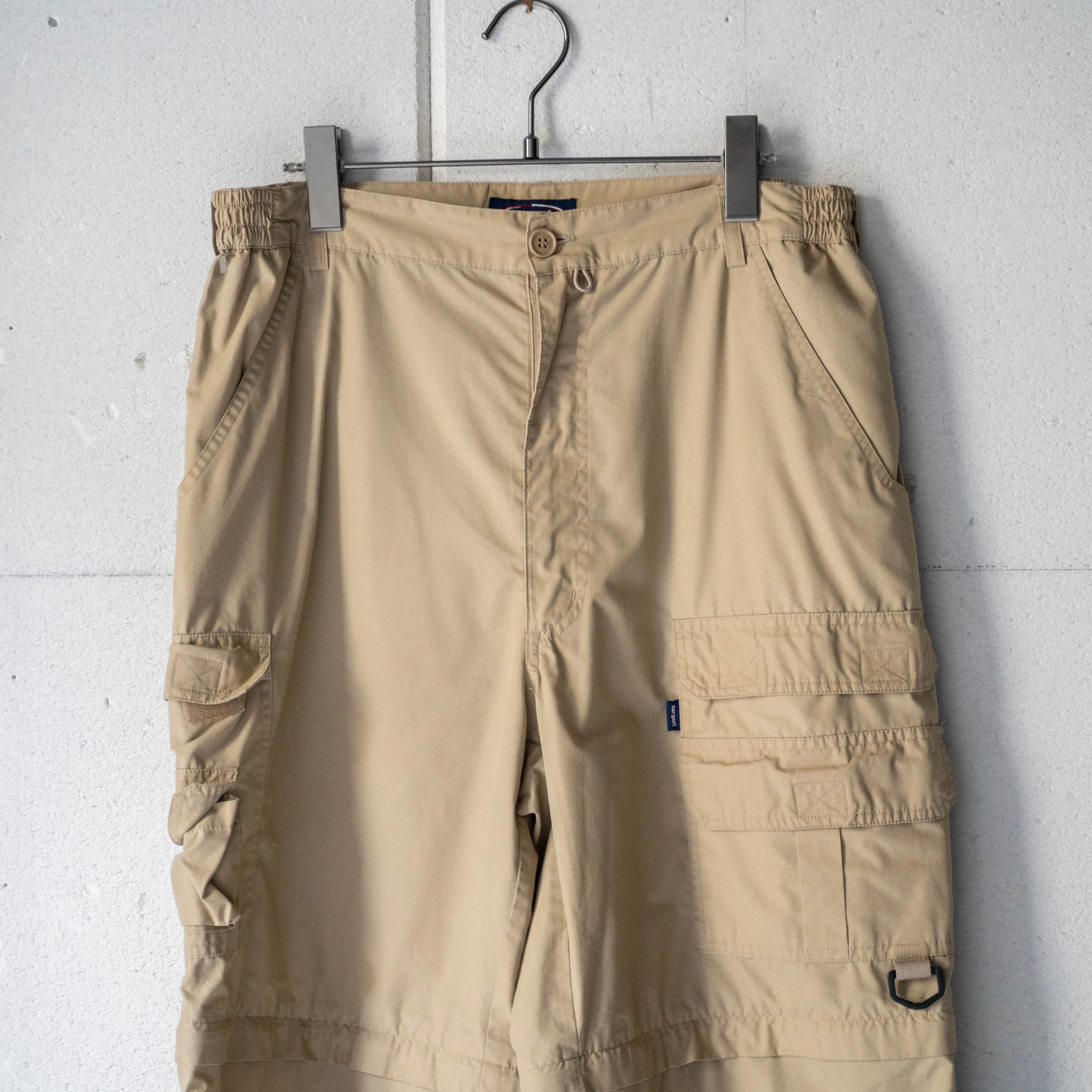 1990s asymmetry design detachable cargo pants