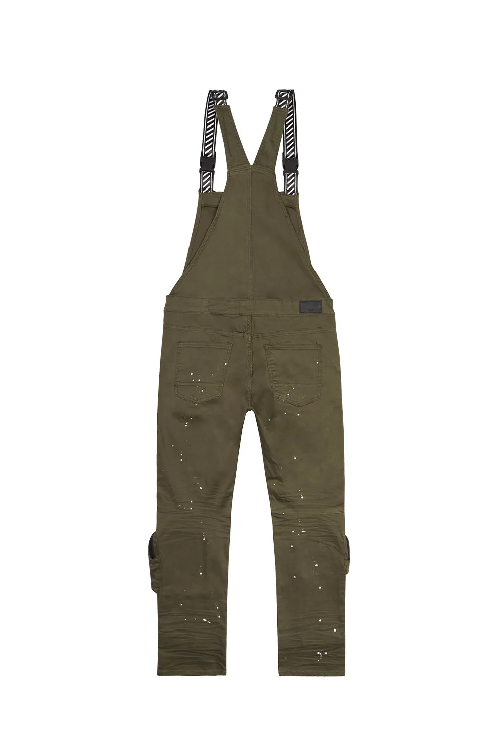 3D Pocket Utility Fashion Overalls - Olive