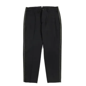 4SDESIGNS H.SARTORIAL PANT BLACK PC TWILL LEATHER STUD PIPING