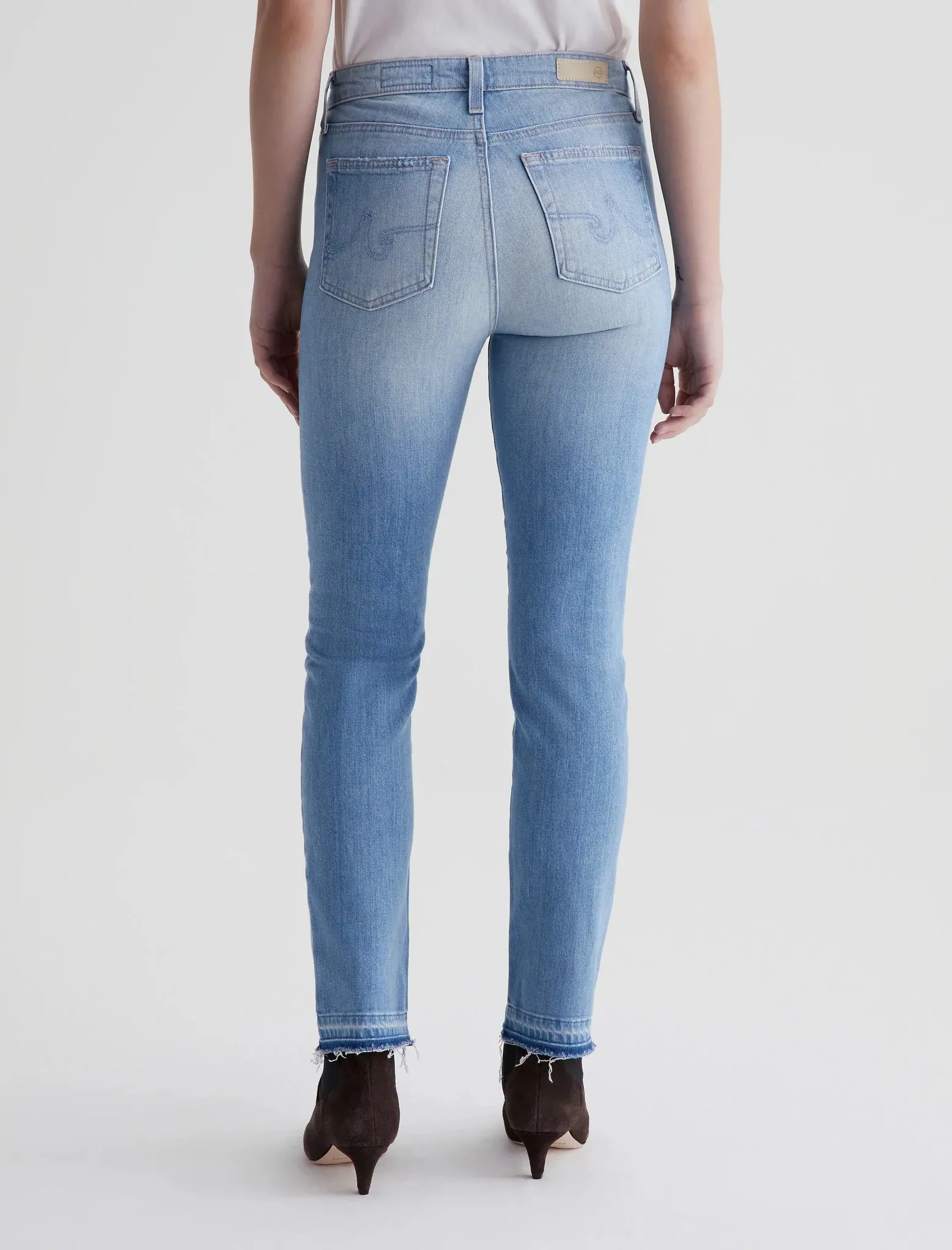 AG Jeans Mari High-Rise Slim Straight Jeans (Sorrento)