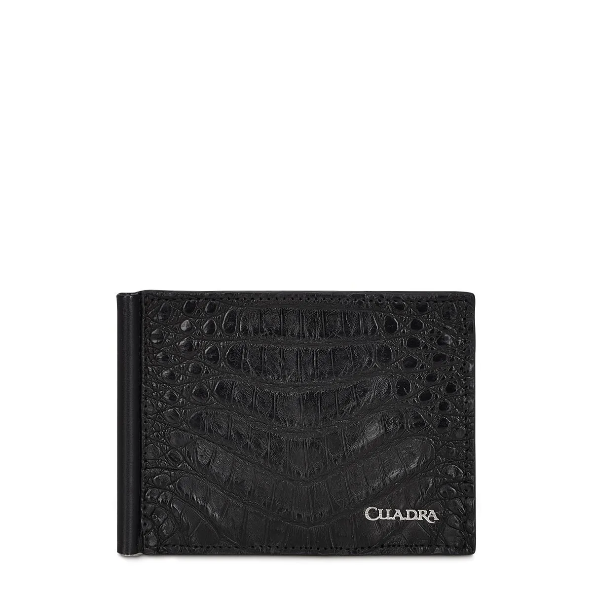 B3043FL - Cuadra black casual fashion leather bi fold wallet for men