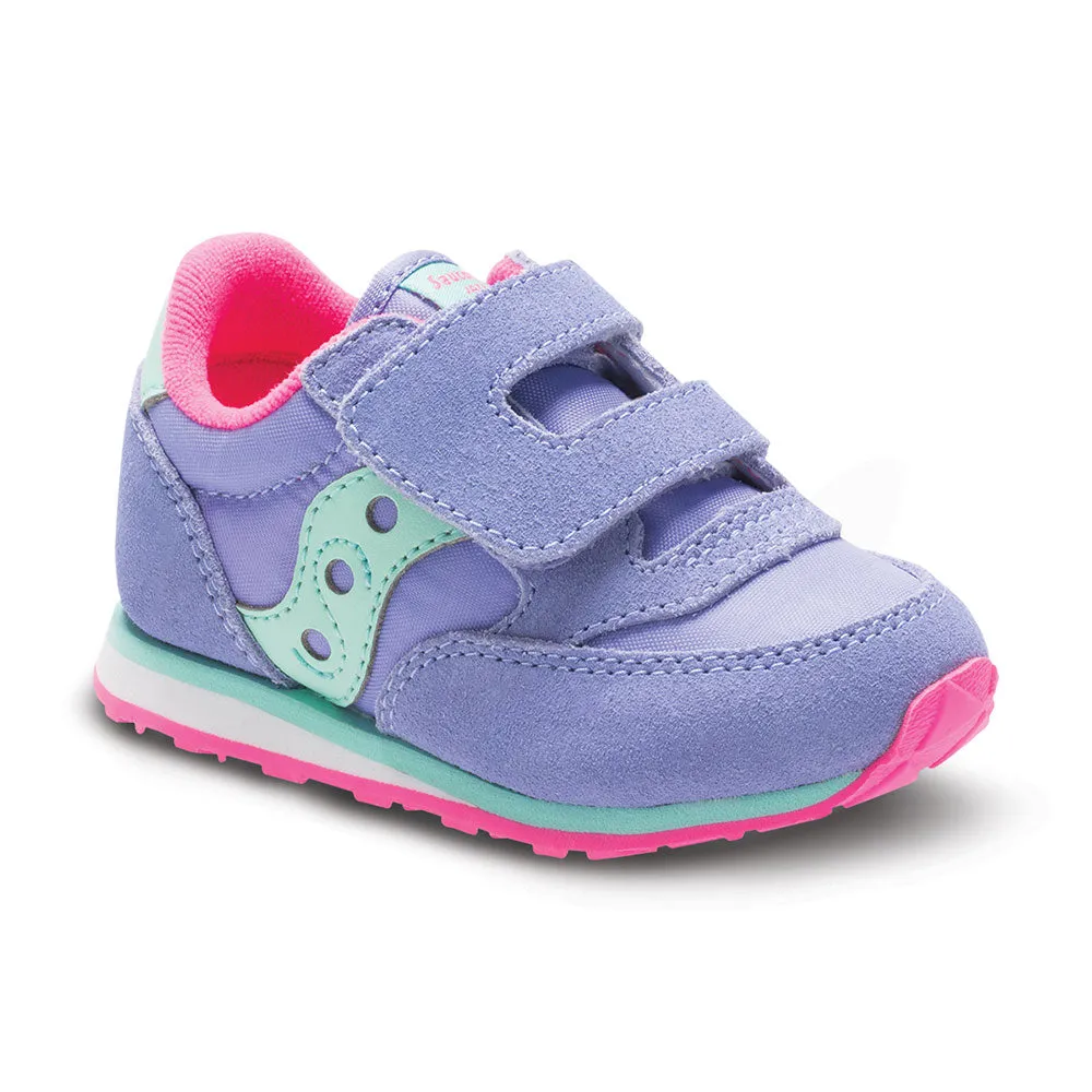 Baby Jazz Hook & Loop Sneaker - Periwinkle, Pink, Teal