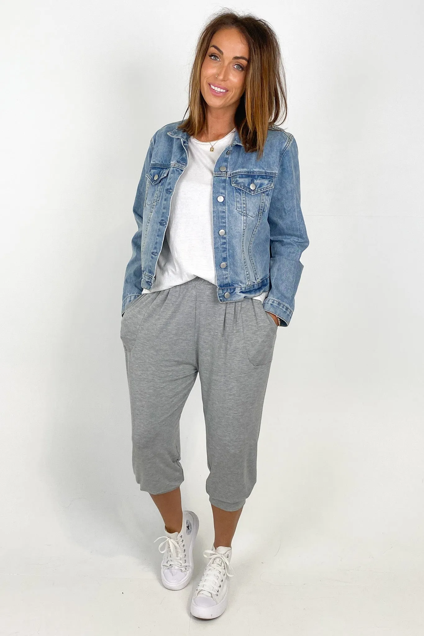 Betty Basics Tokyo 3/4 Pant Grey Marle