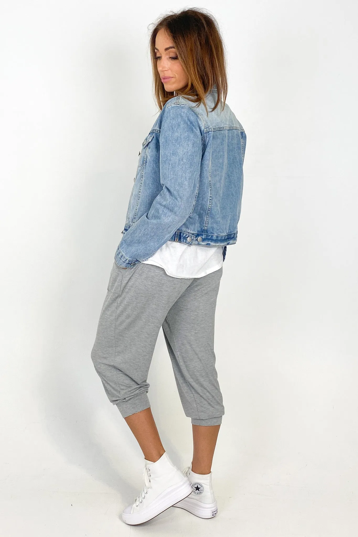 Betty Basics Tokyo 3/4 Pant Grey Marle