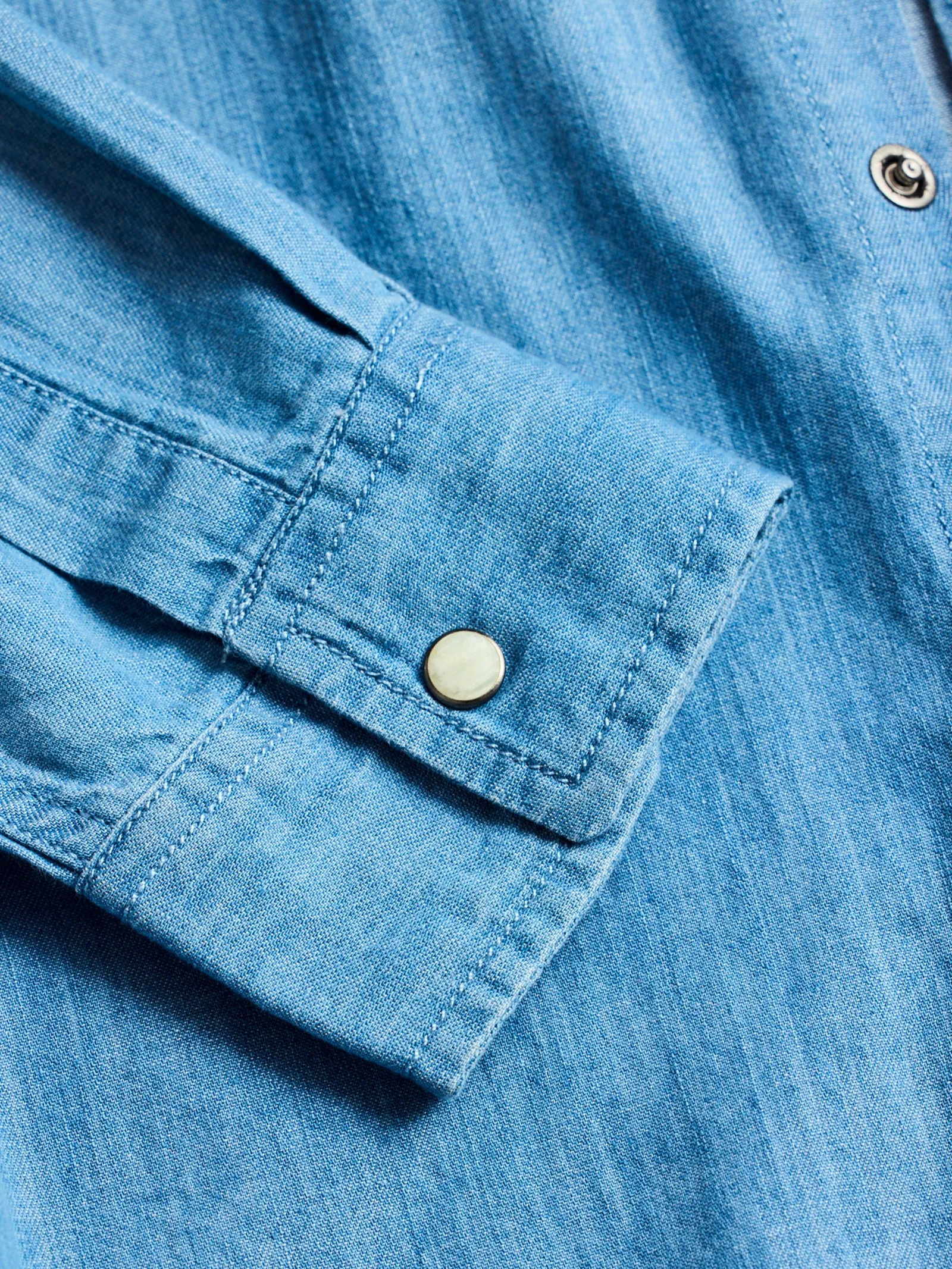 Blue Denim Cargo Shirt