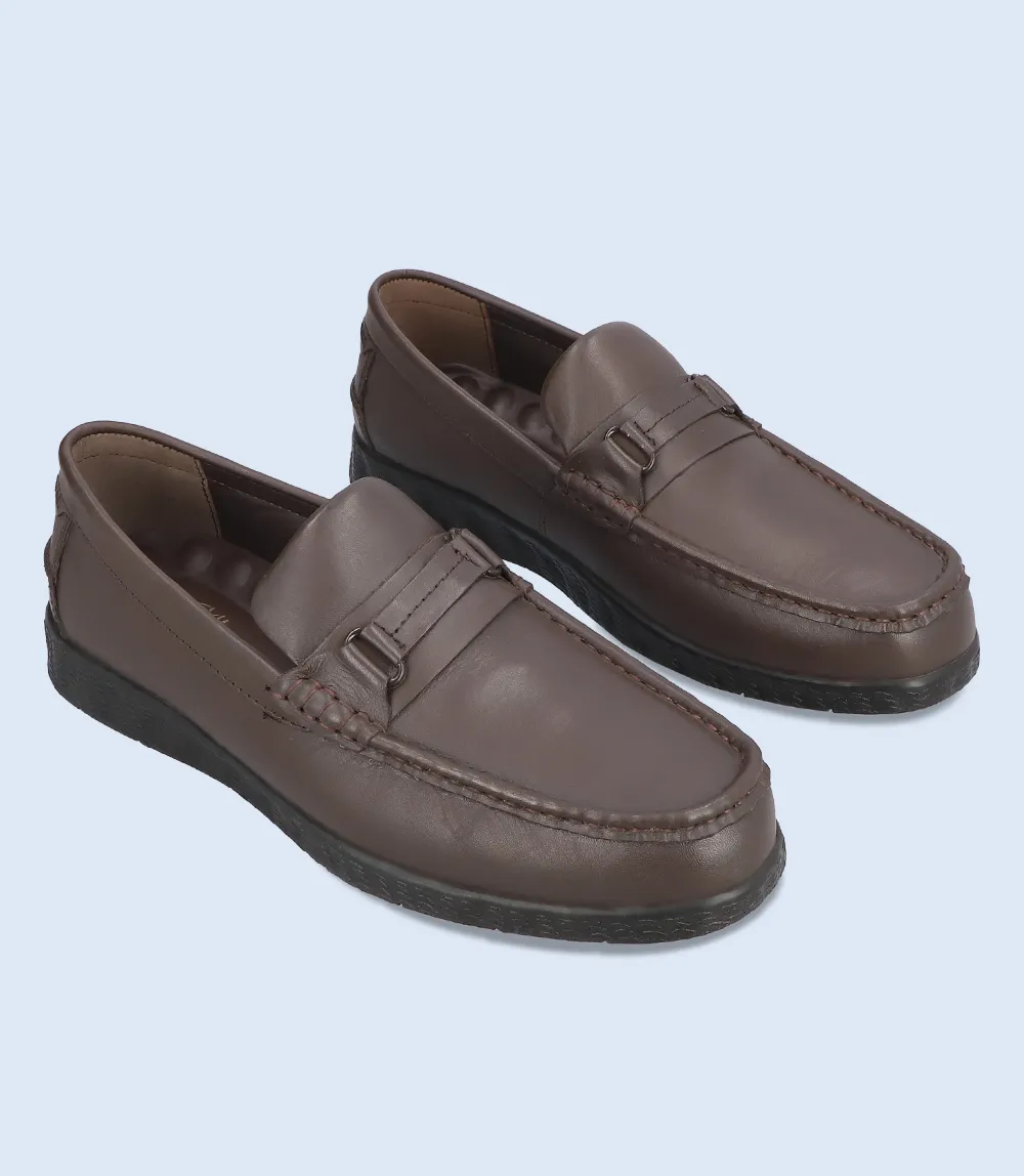 BM5234-BROWN-Men Driving Moccasins