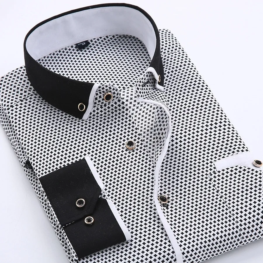 Brand 2022 Male High Quality Long Sleeve Shirts