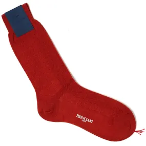 BRESCIANI Wool Micro-Design Mid Calf Length Socks US M-L