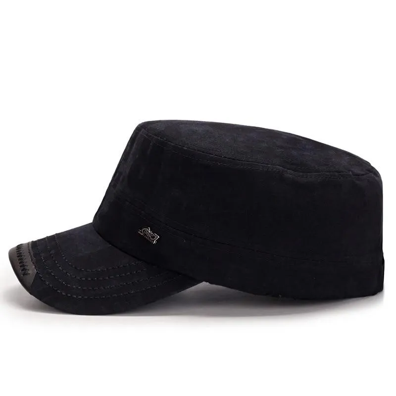 Classic Adjustable Flat Top Snapback Patrol Military Hat