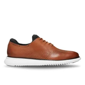 Cole Haan Men's 2.Zerogrand Lined Laser Wingtip C27879 - British Tan/Ivory