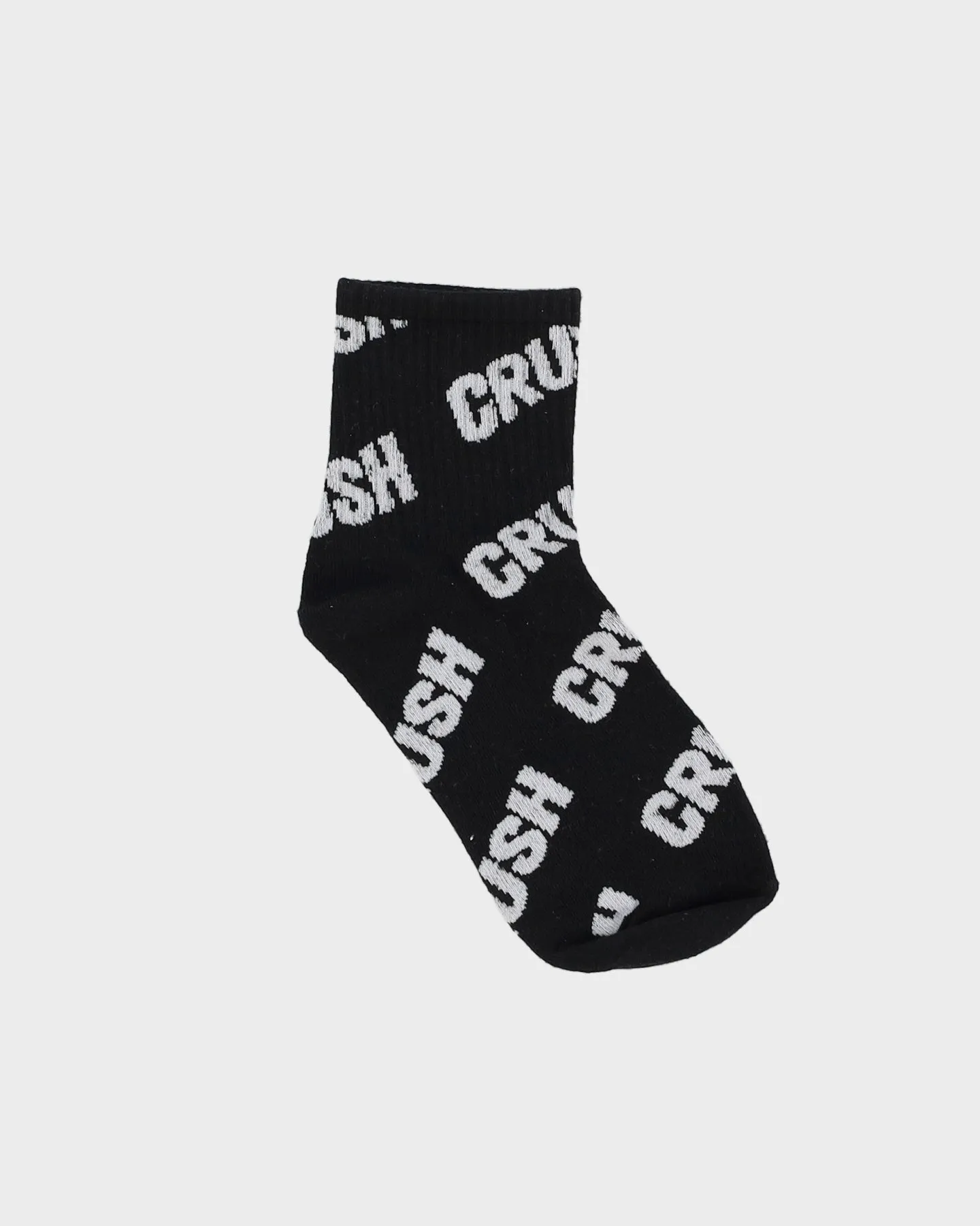 Crush All Over Patterned Black Socks