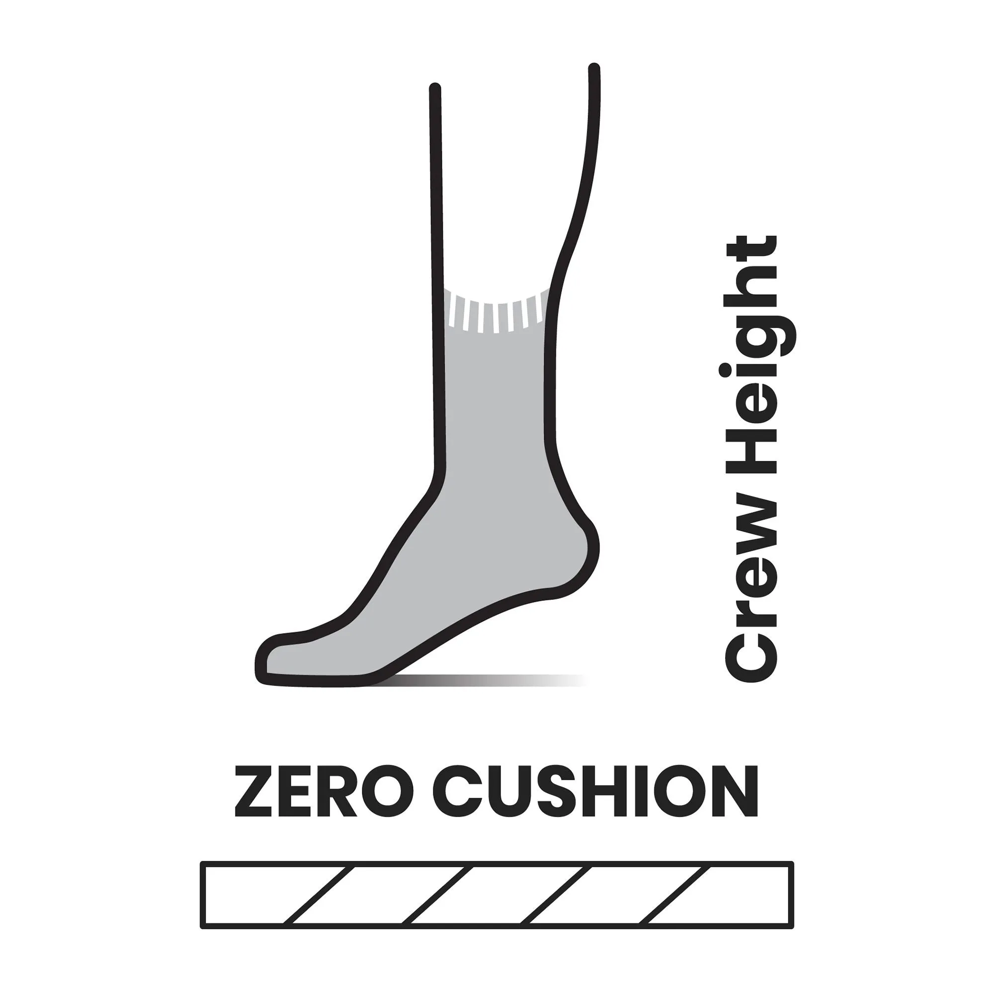 Cycle Zero Cushion Print Crew Sock Men's