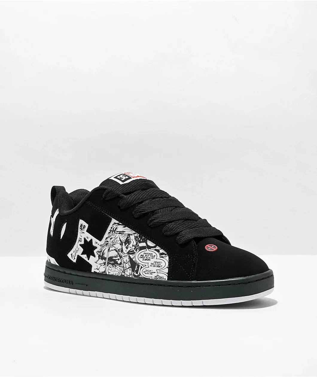 Mens Deadpool-Themed Court Graffik DC Shoes