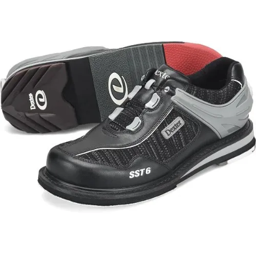 Dexter Mens SST 6 Hybrid BOA Black Knit Wide Right Hand Bowling Shoes