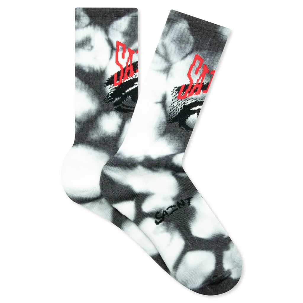 Eyes Socks - Tie Dye Black