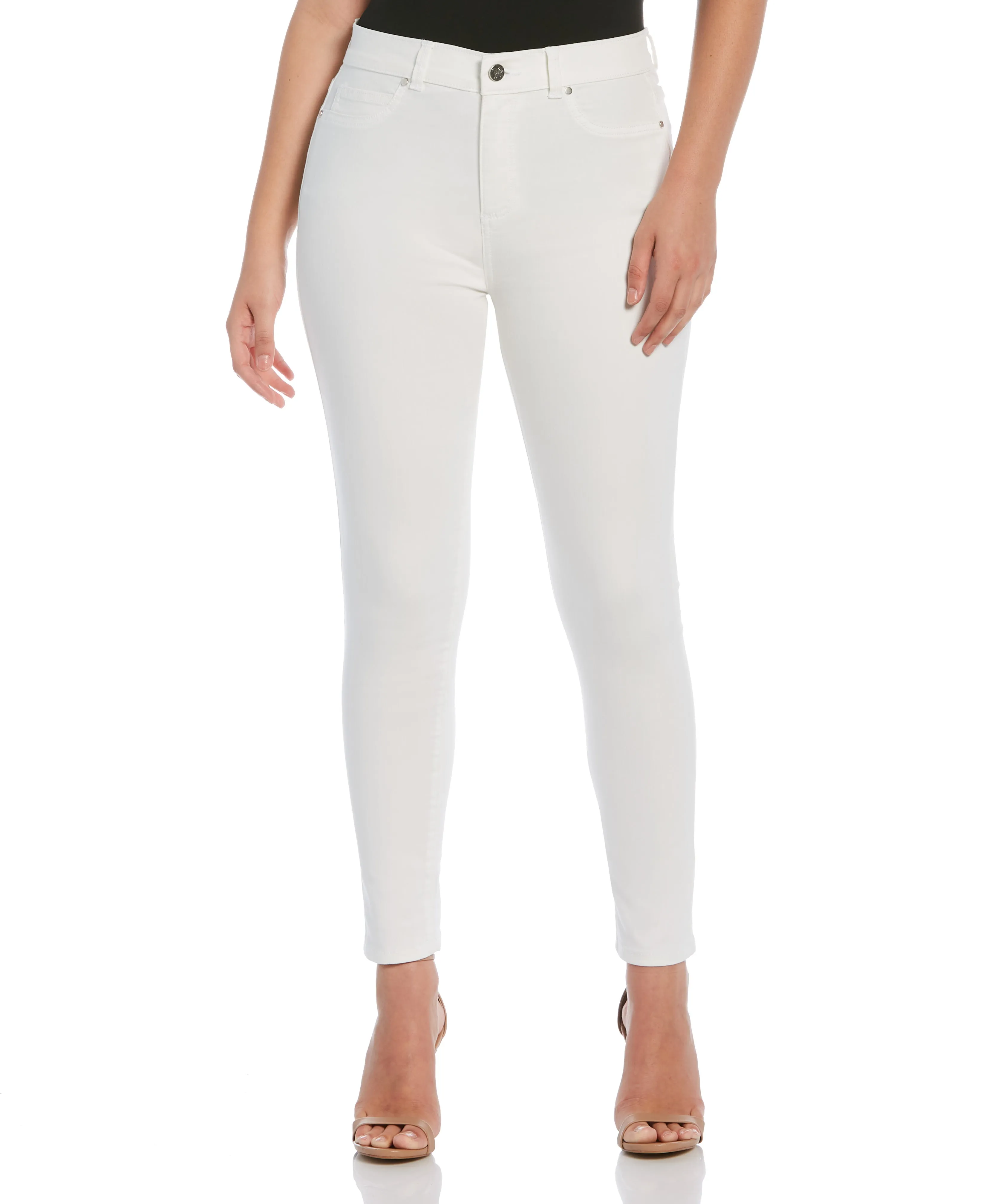 Fly Front Skinny Ankle Jean White - Skinny Fit