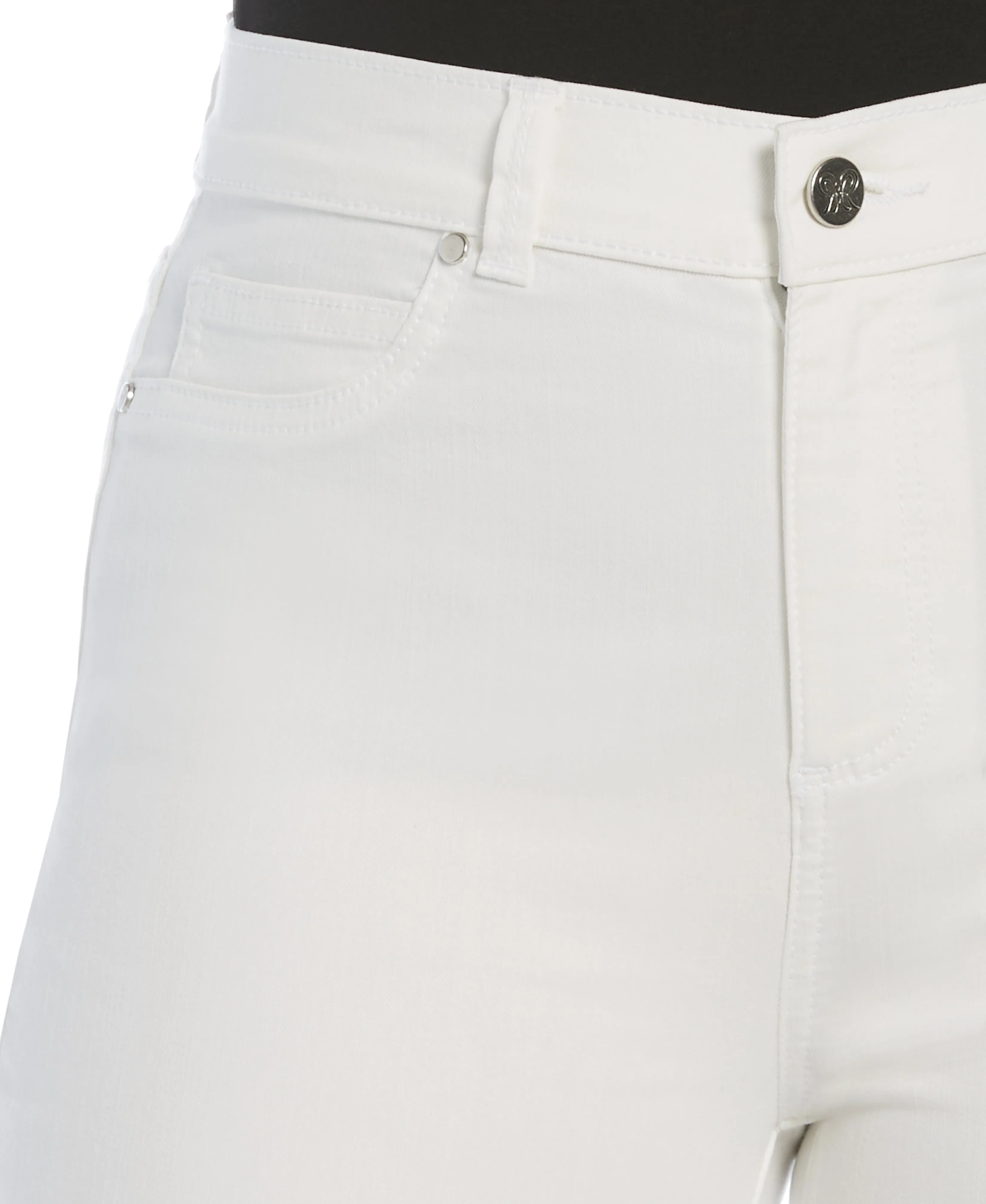 Fly Front Skinny Ankle Jean White - Skinny Fit