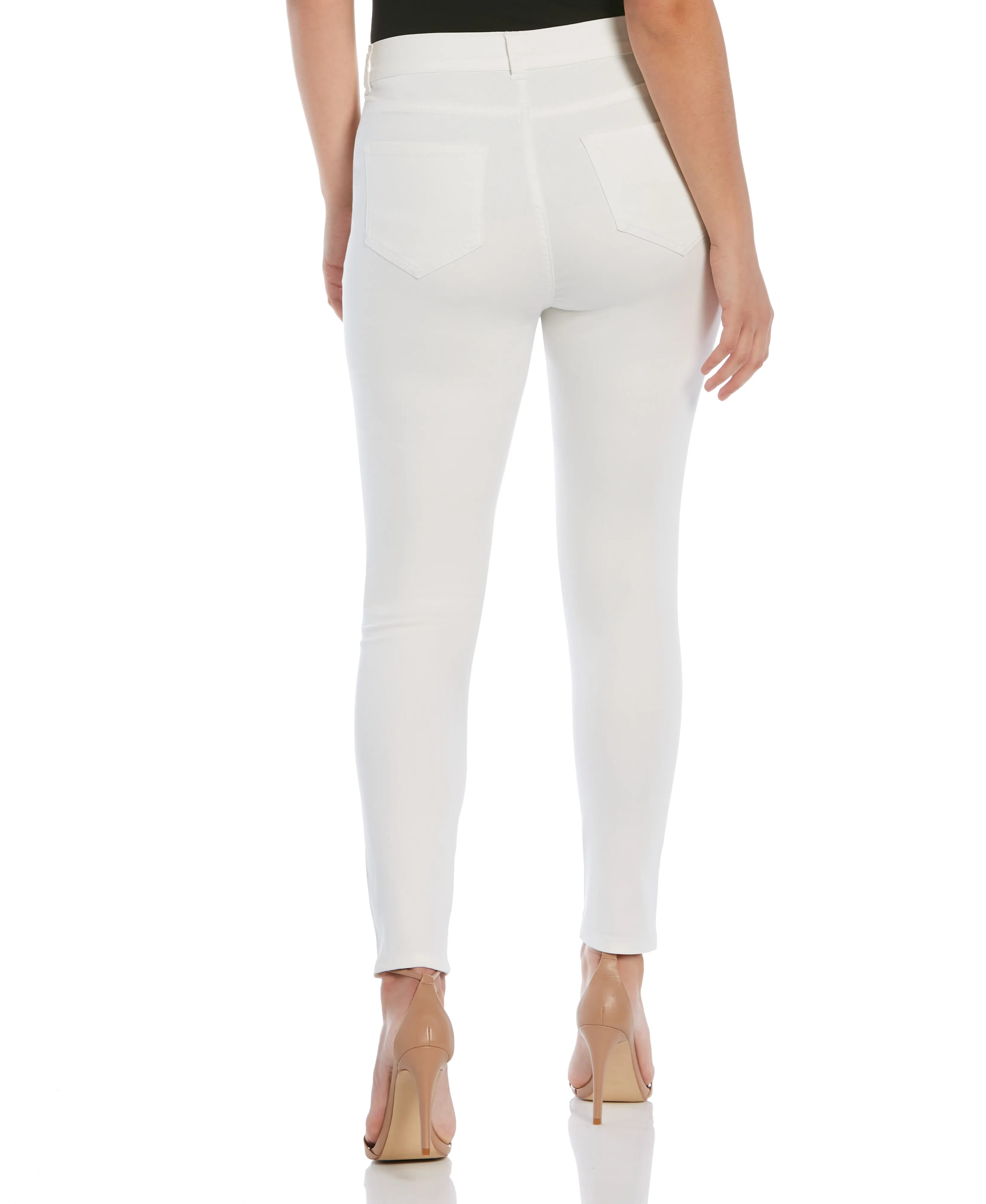 Fly Front Skinny Ankle Jean White - Skinny Fit