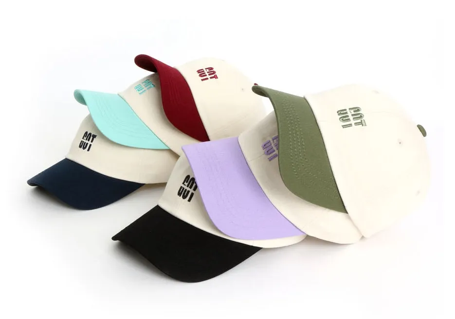 GOT Embroidery Contrast Baseball Caps Color-blocked Hats Unique Novelty Unisex Mens Womens Adjustable Korean Kpop Style Street Fashion Accessories Buckle 100% Cotton Seoul