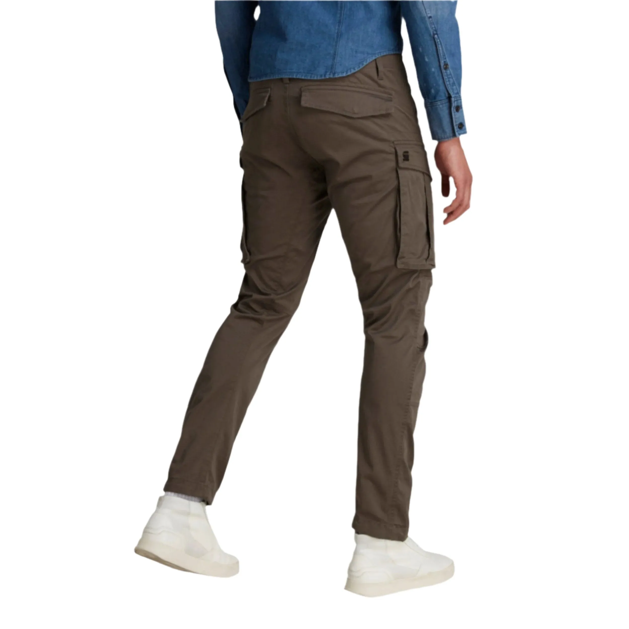 Grey Rovic Zip 3D Regular Tapered Pants