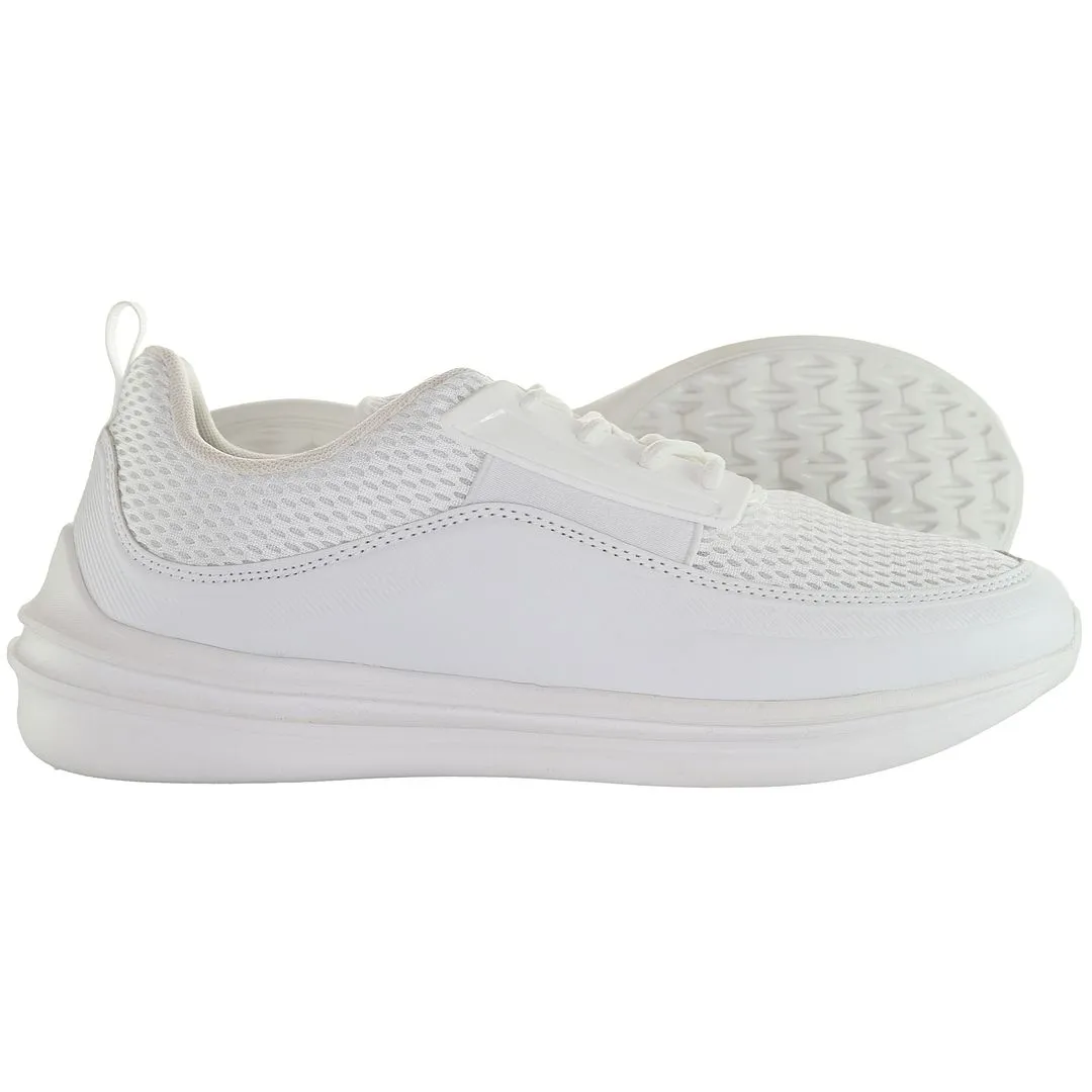 Henleys Silva Mens White Running Trainers