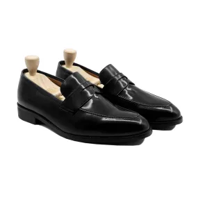 Juancho - Men's Black Box Leather High Shine Loafer