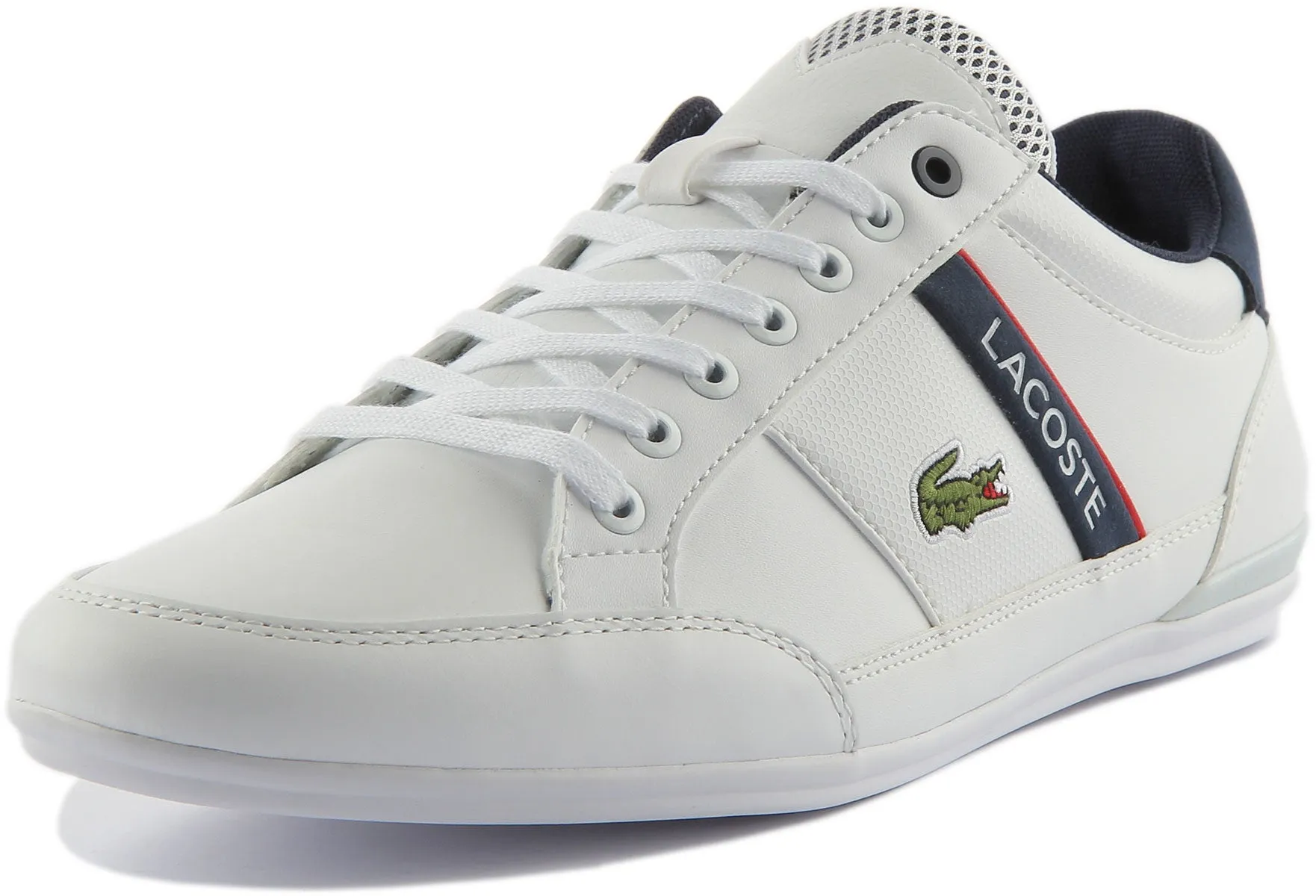 Lacoste Chaymon In White Navy For Men