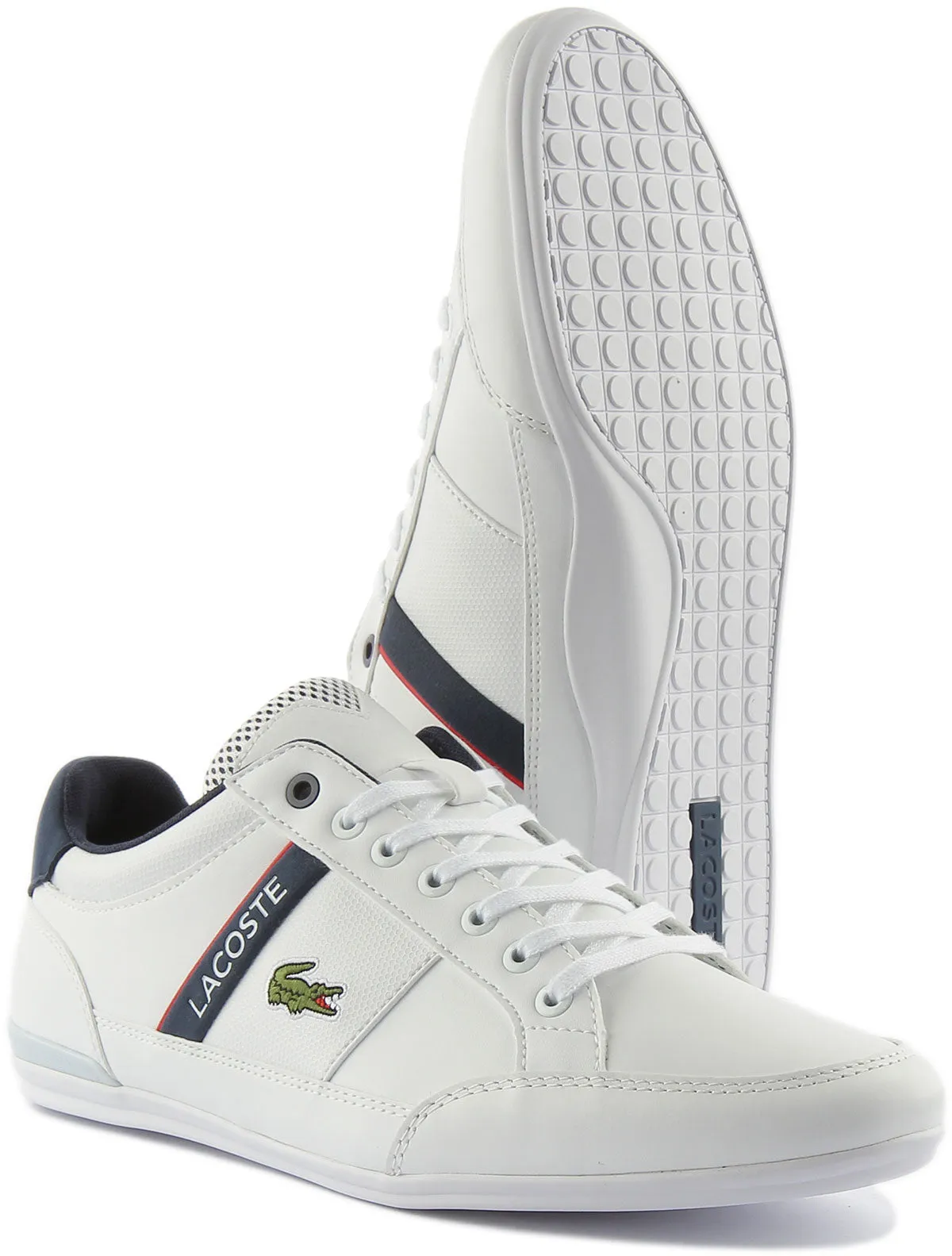 Lacoste Chaymon In White Navy For Men