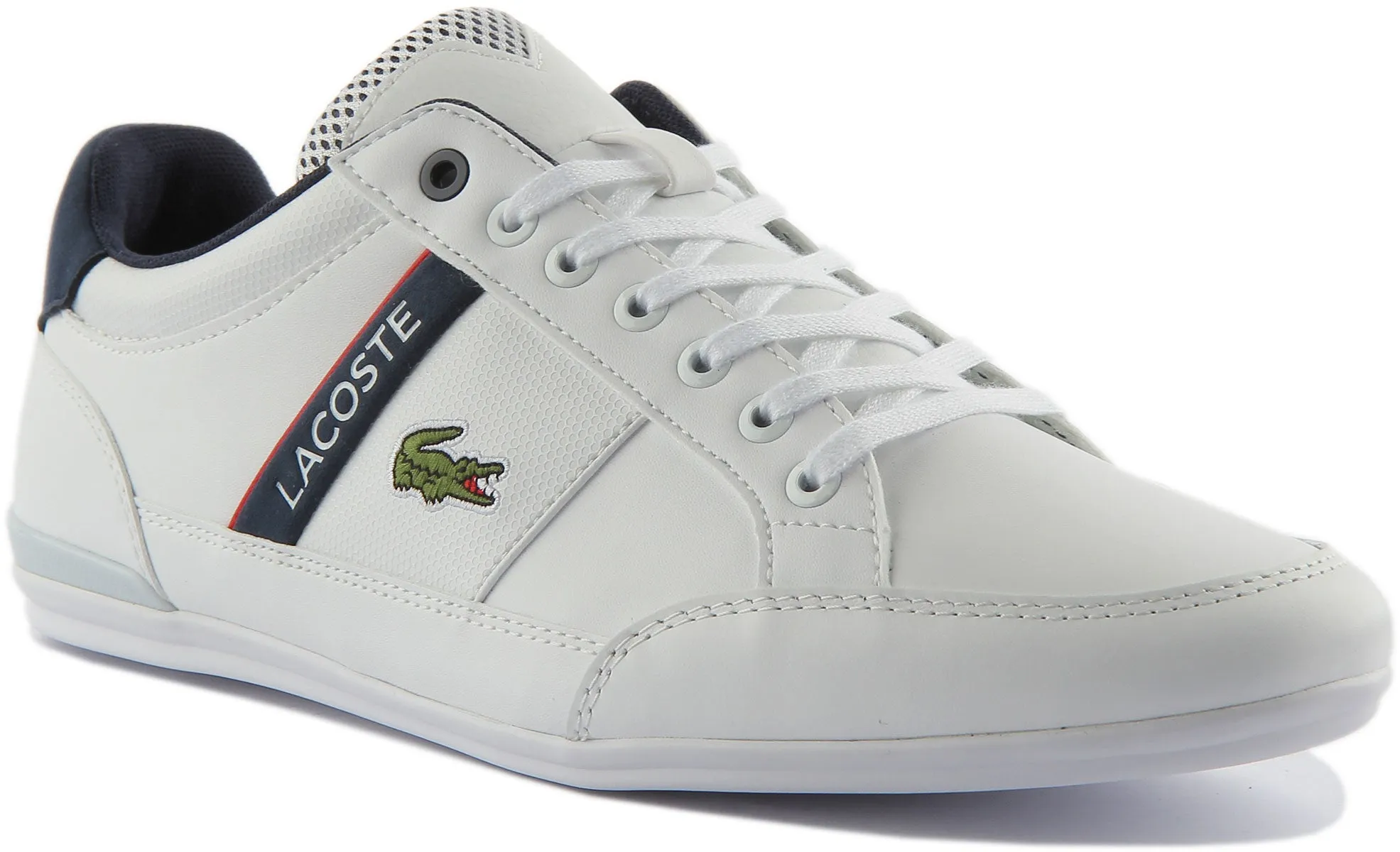 Lacoste Chaymon In White Navy For Men