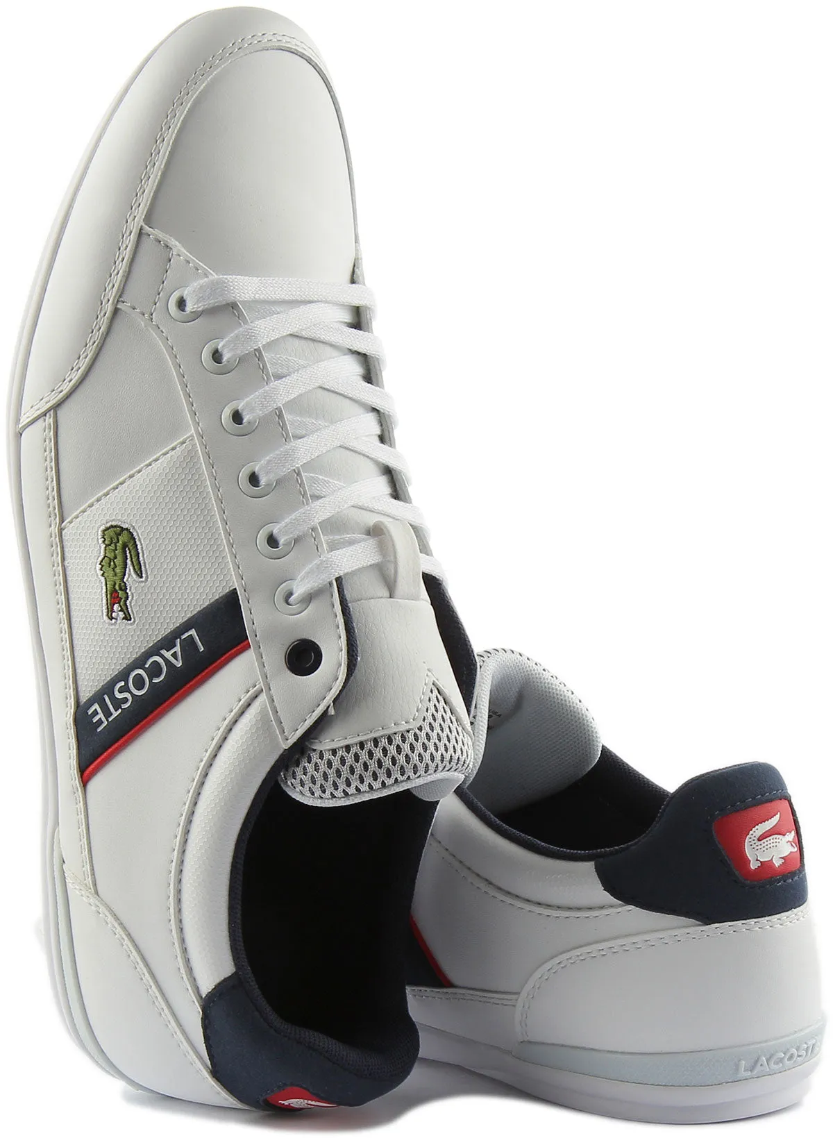 Lacoste Chaymon In White Navy For Men