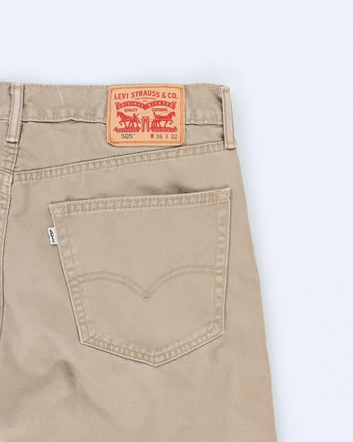 Levi's 505 White Tab Brown Trousers - W36 L32