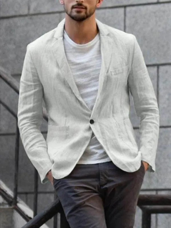 Men Blazer - Casual Linen Blazer