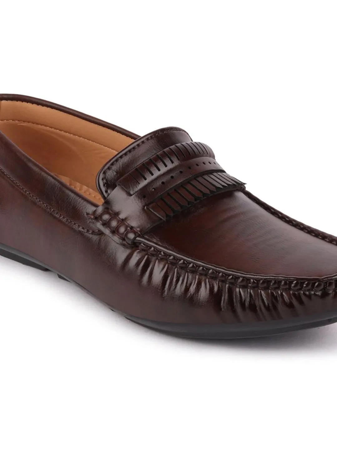 Men Brown Casual Slip-On Loafers