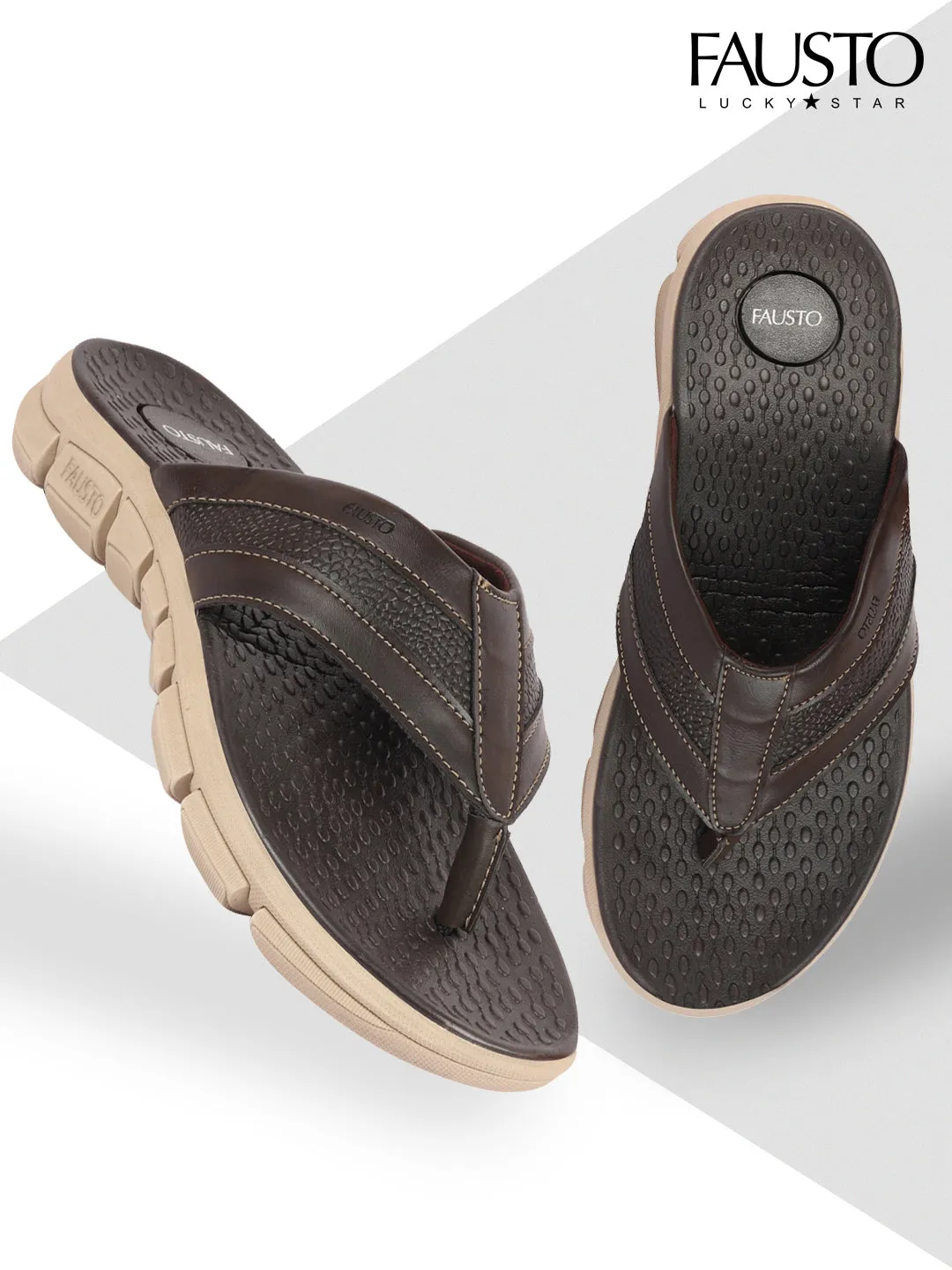 Men Brown Phylon Sole Flexible Ultrasoft Outdoor & House Slippers