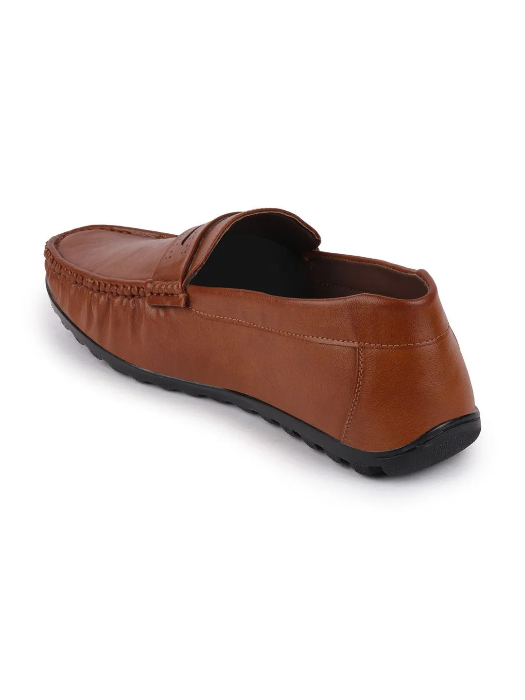 Men Tan Casual Slip-On Loafers