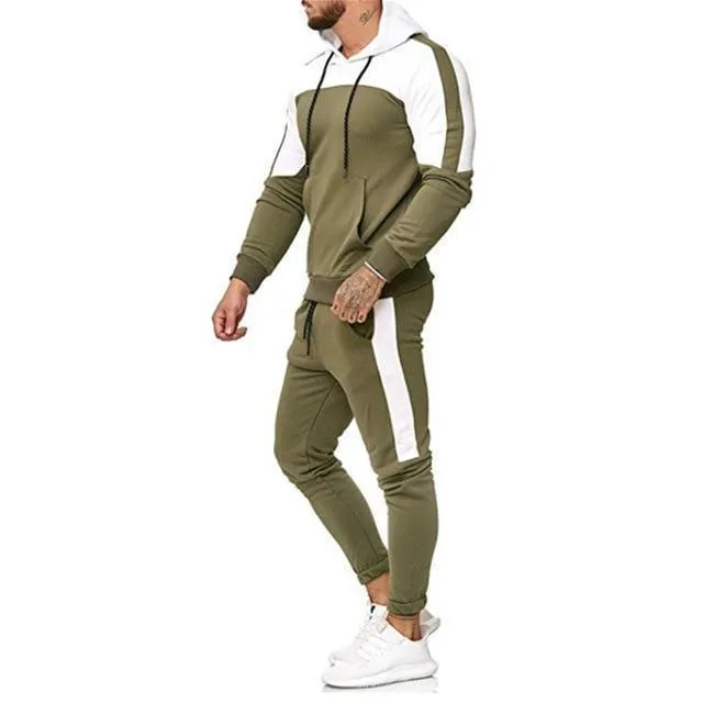 Men Tracksuit - Patchwork Sportswear For Men