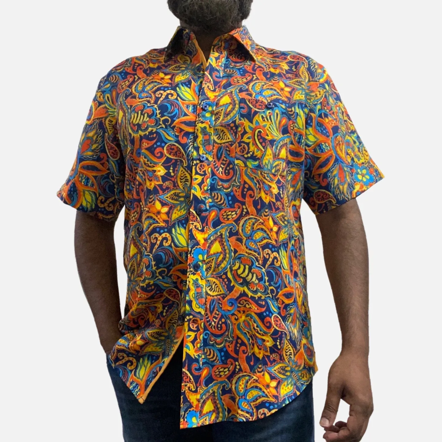 Men’s Multi-color Linen Shirt