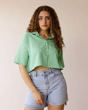 Mint Cropped Shirt