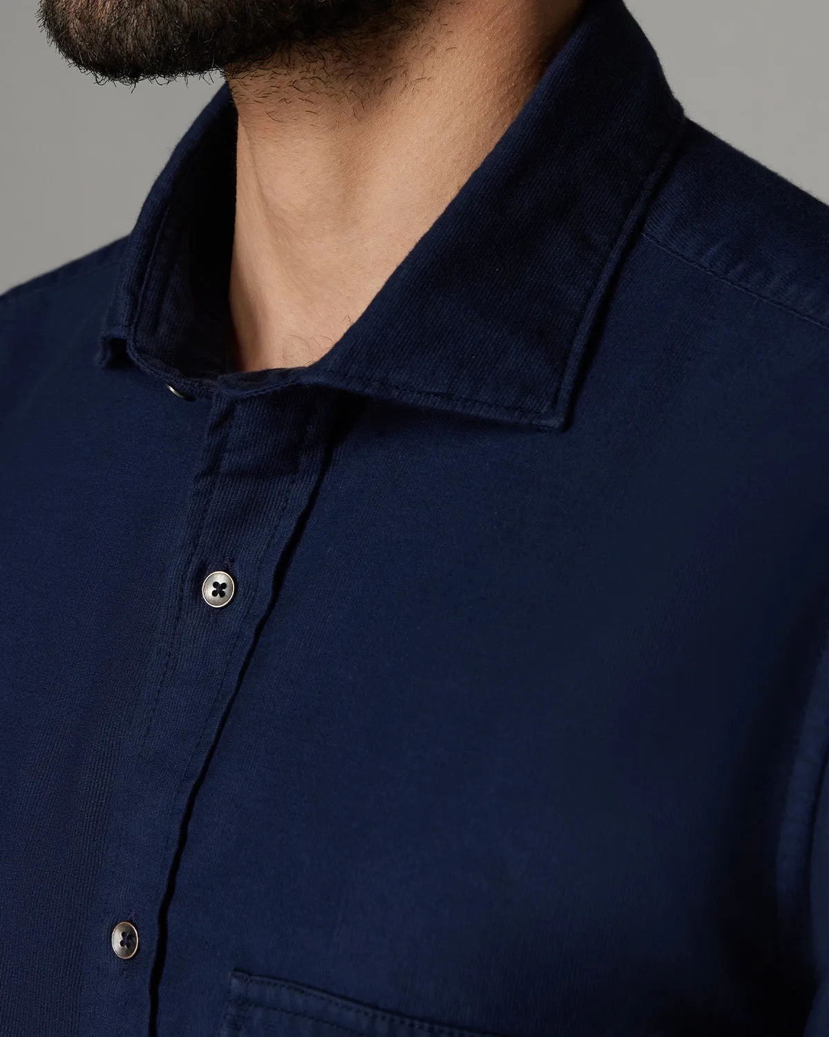 Navy Corduroy Shirt