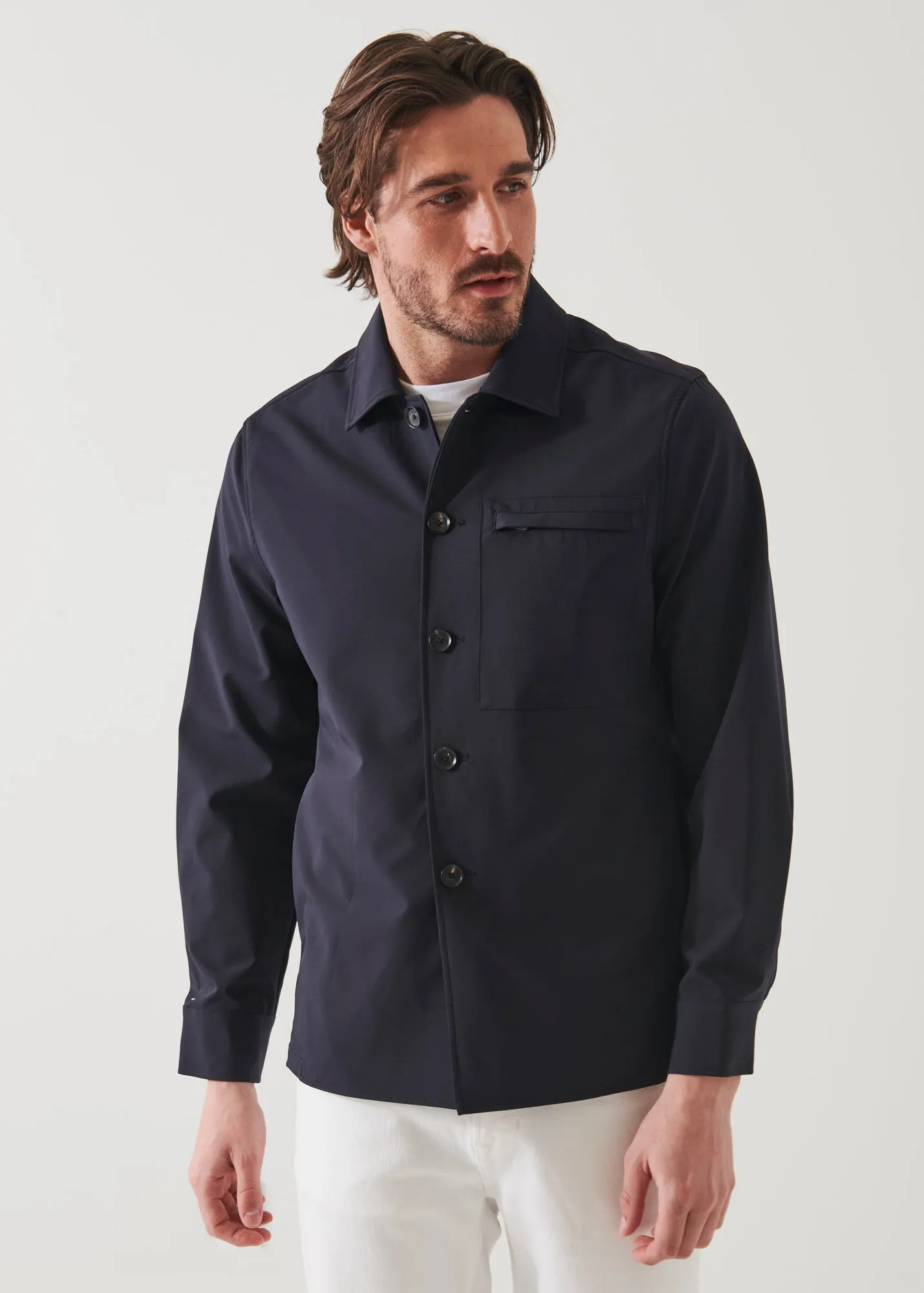 NUCLEO NYLON STRETCH SHIRT JACKET