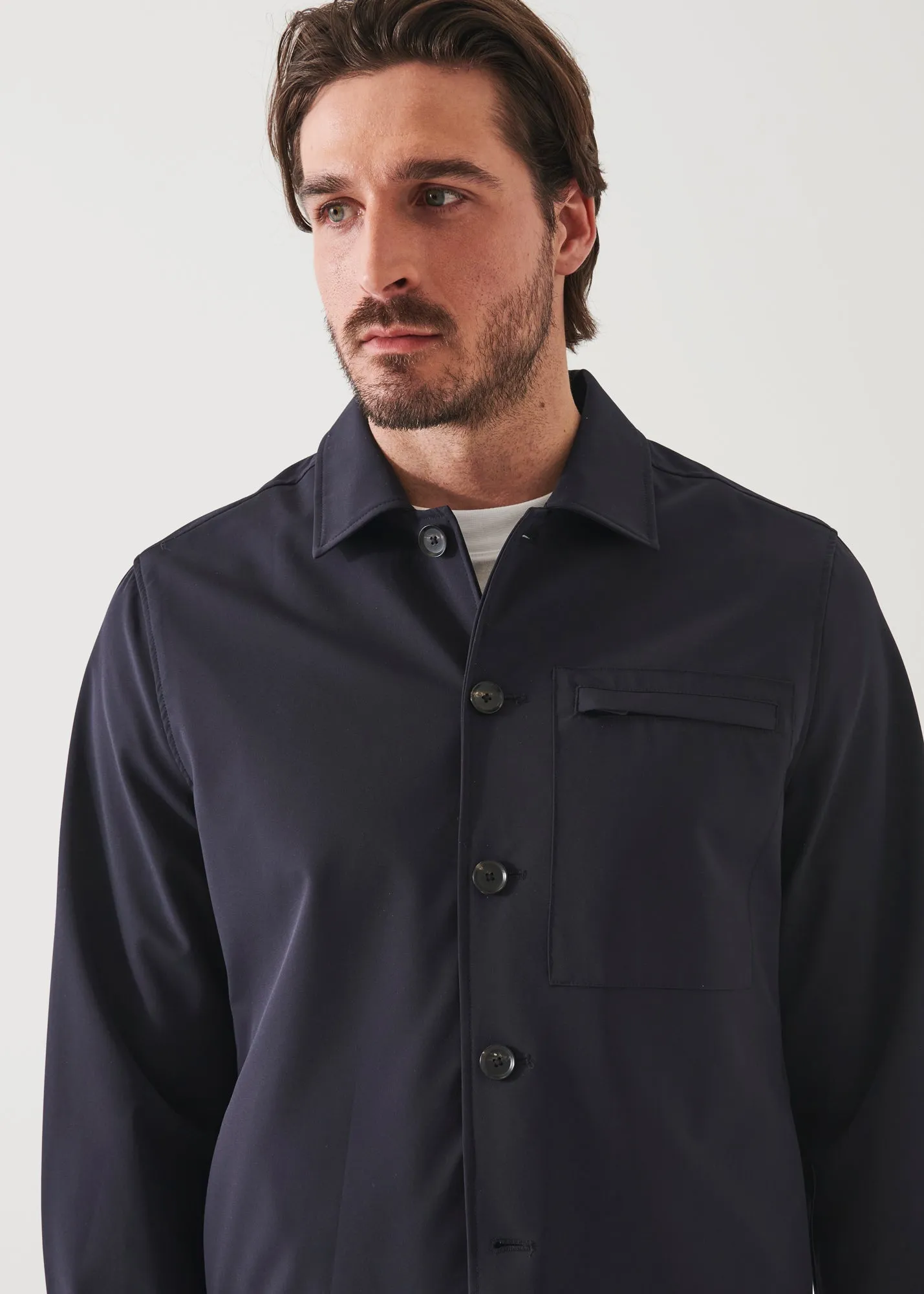 NUCLEO NYLON STRETCH SHIRT JACKET