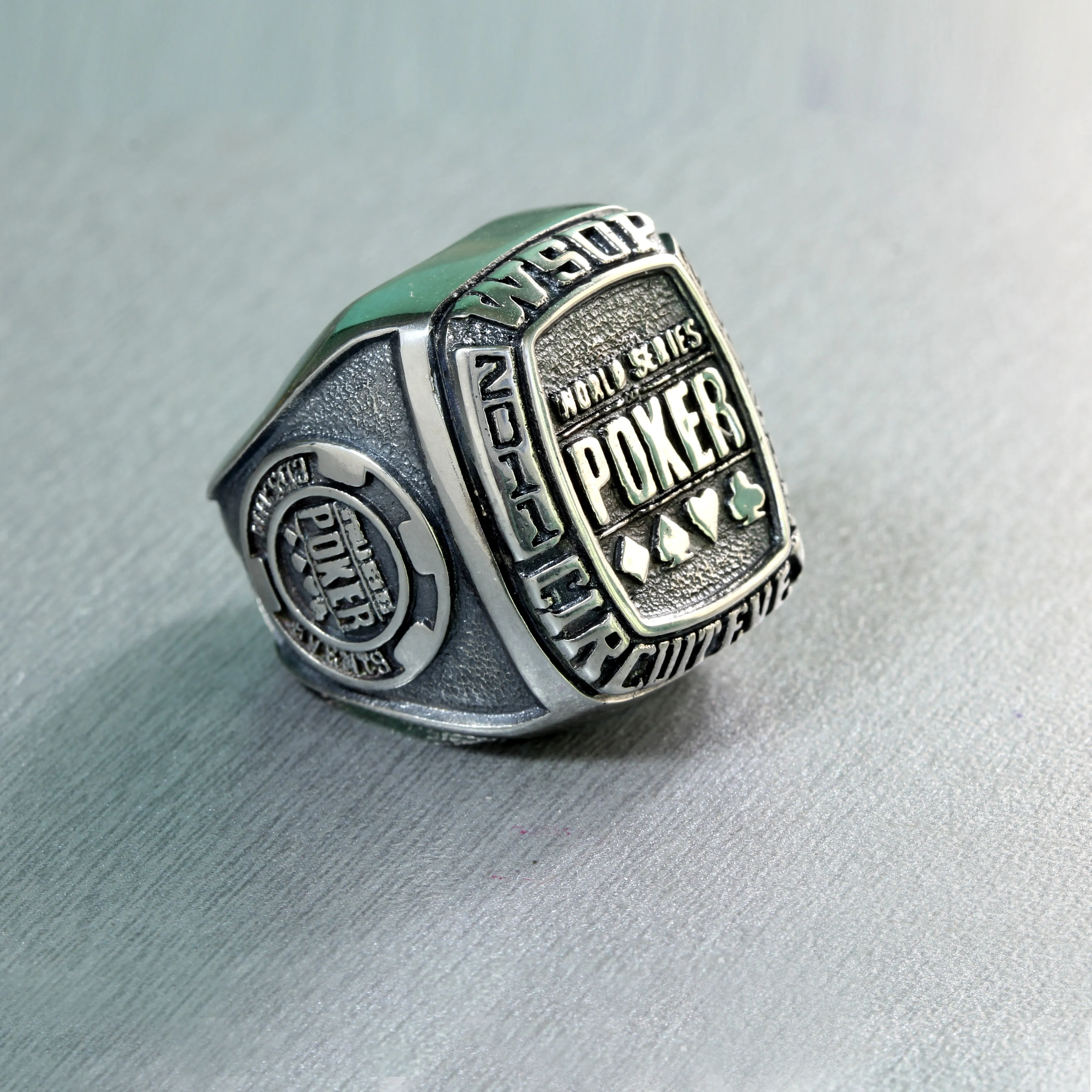 Poker WSOP RIO 2011-2012 Men's Signet Sterling Silver 925