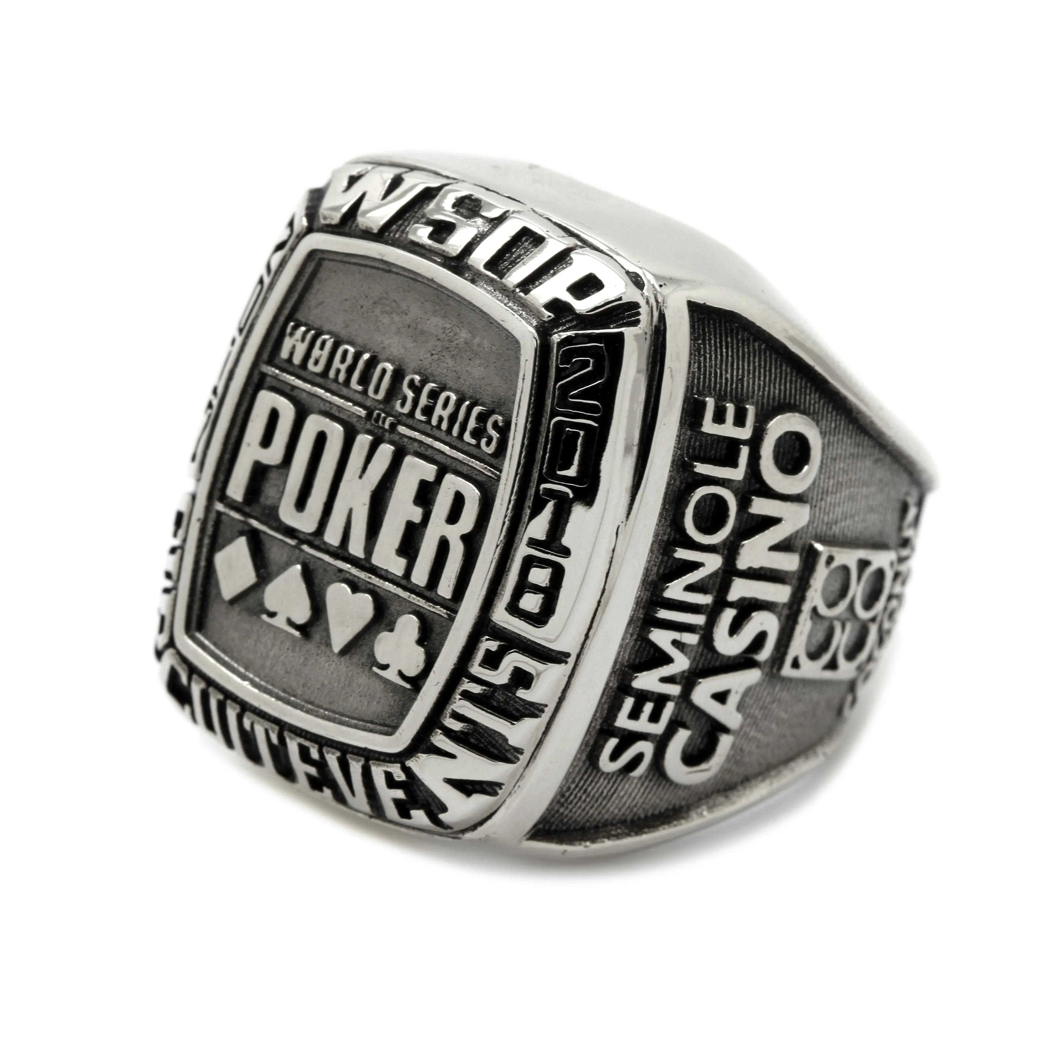 Poker WSOP Seminole 2017-2018 Men's Signet Sterling Silver 925