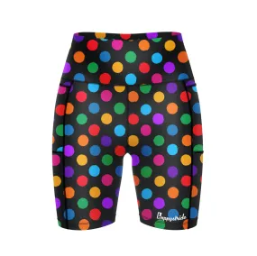 ''Polka face'' fitted shorts