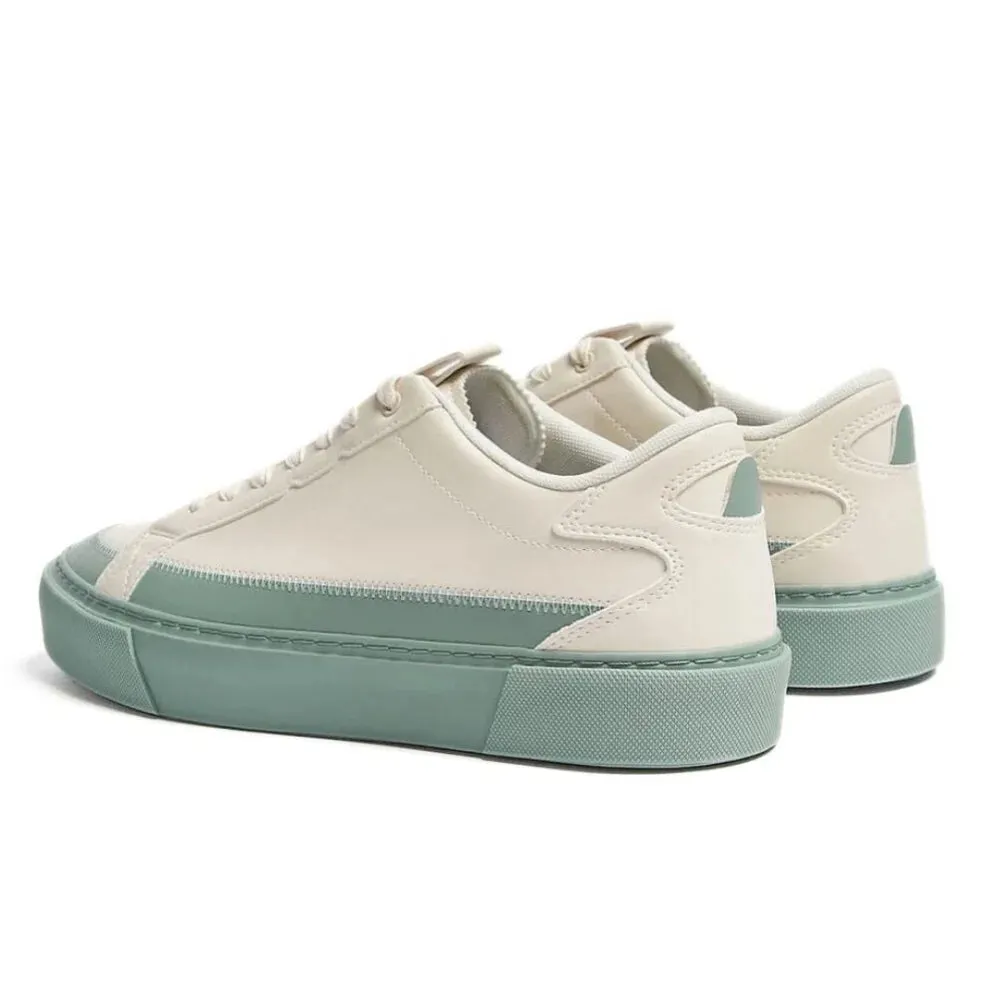 Pull & Bear Beige Basic Contrast Sneakers