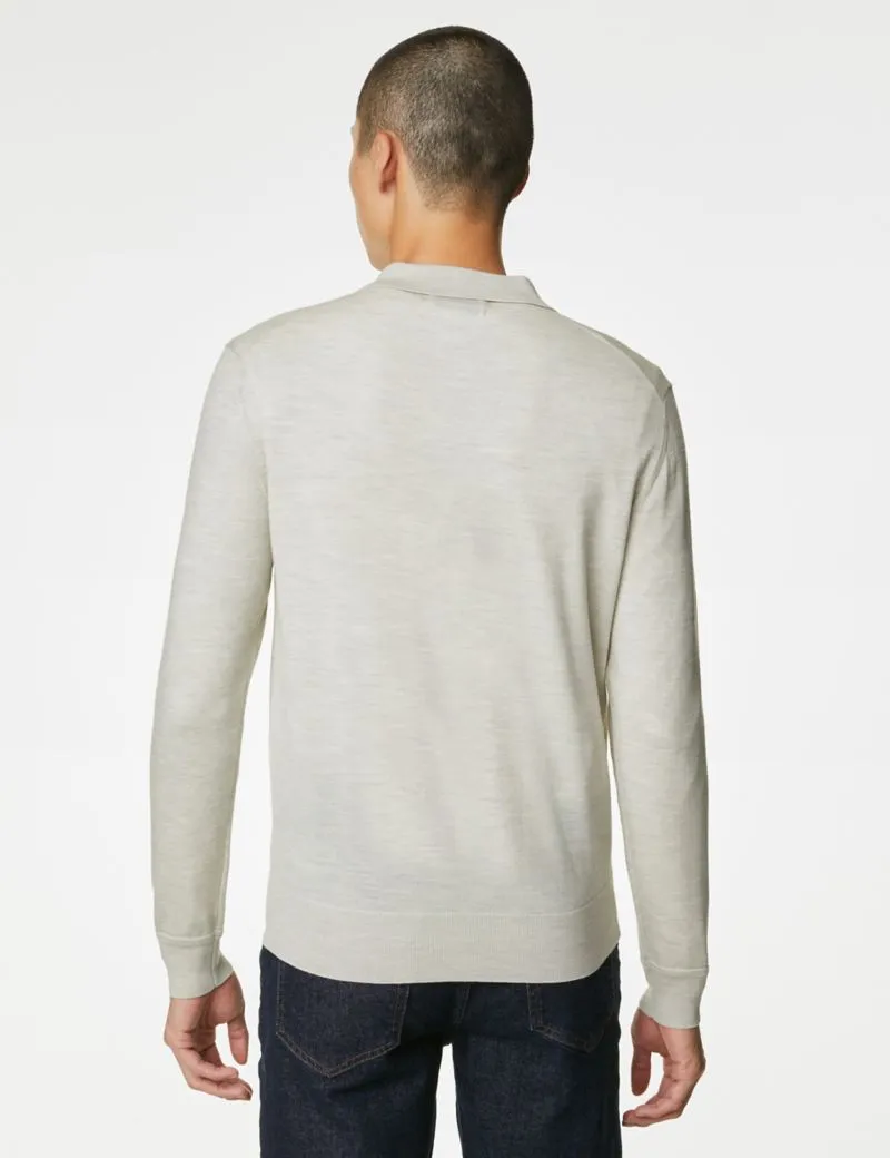 Pure Extra Fine Merino Wool Knitted Polo