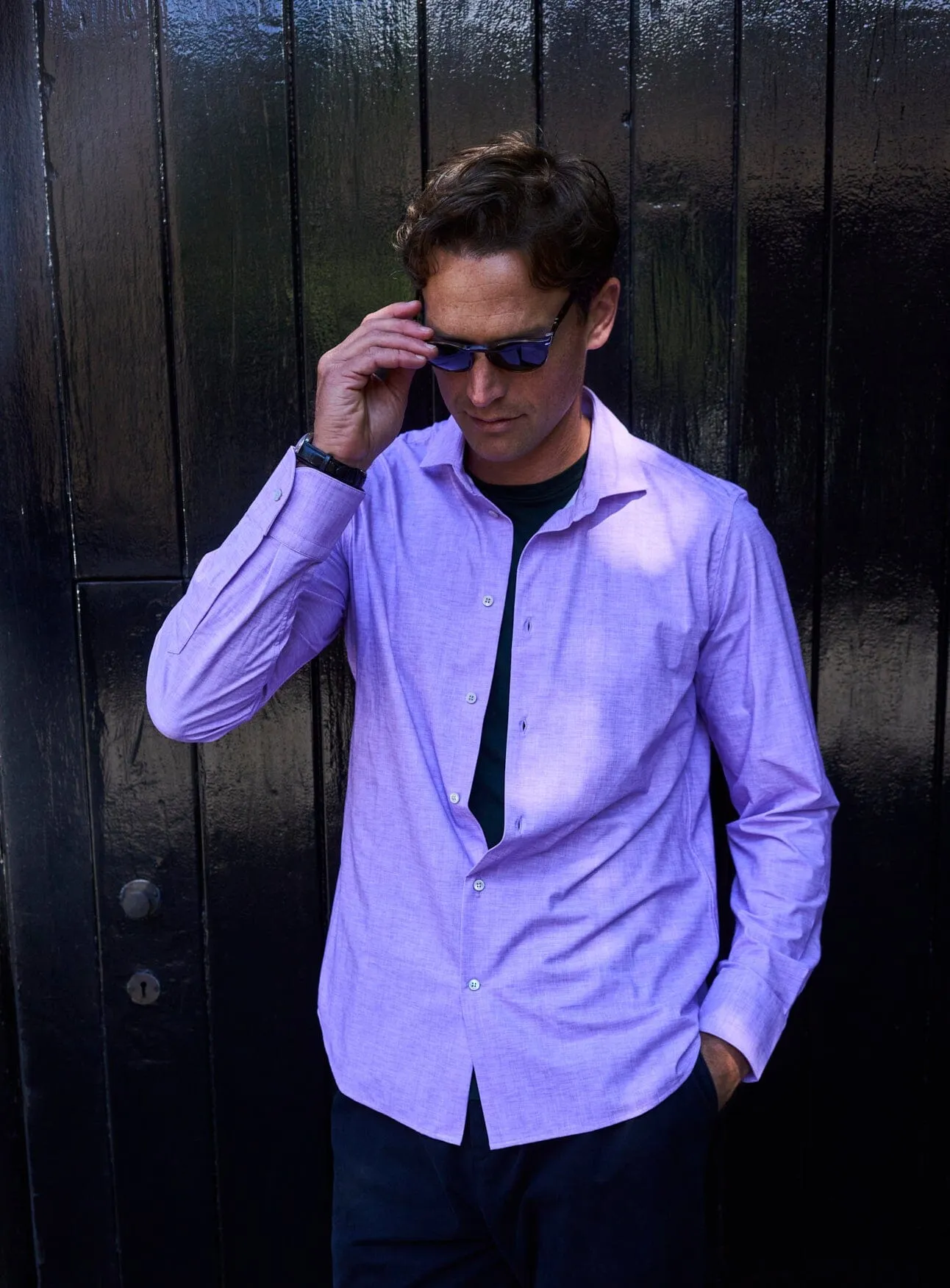 Recycled Italian Lilac Cut Away Comfort Shirt