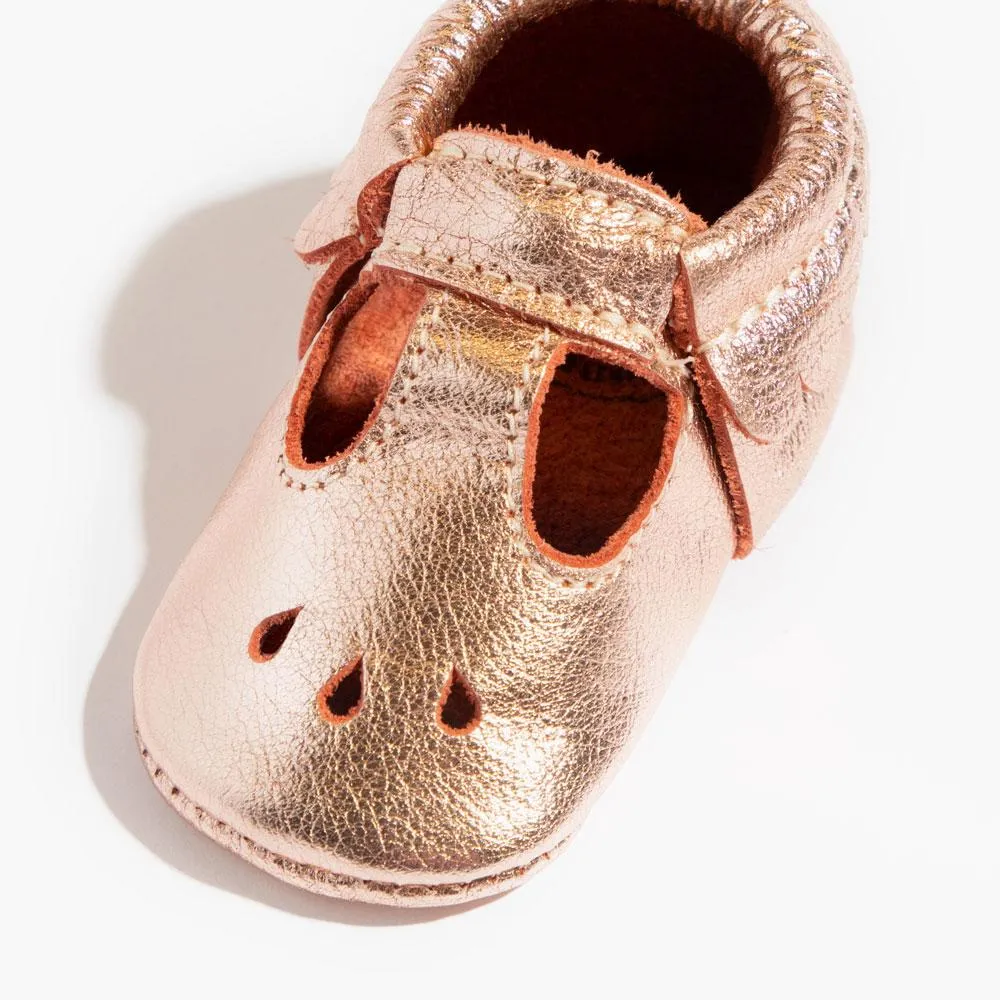 Rose Gold Mary Jane Baby Shoe